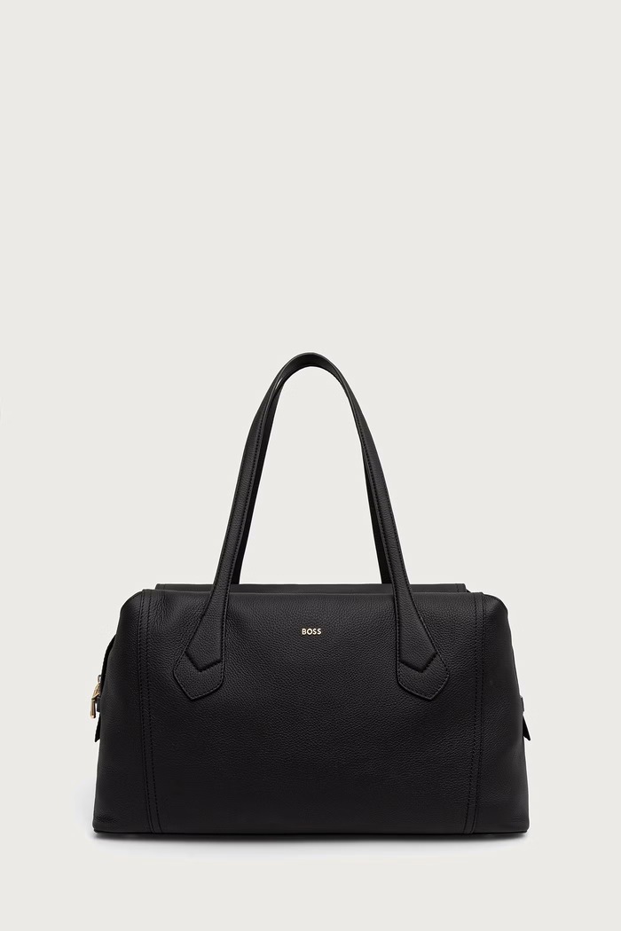 BOSS сумка-шоппер для женщин кожаная Lenah Big Duffle Bag чёрный 50567617