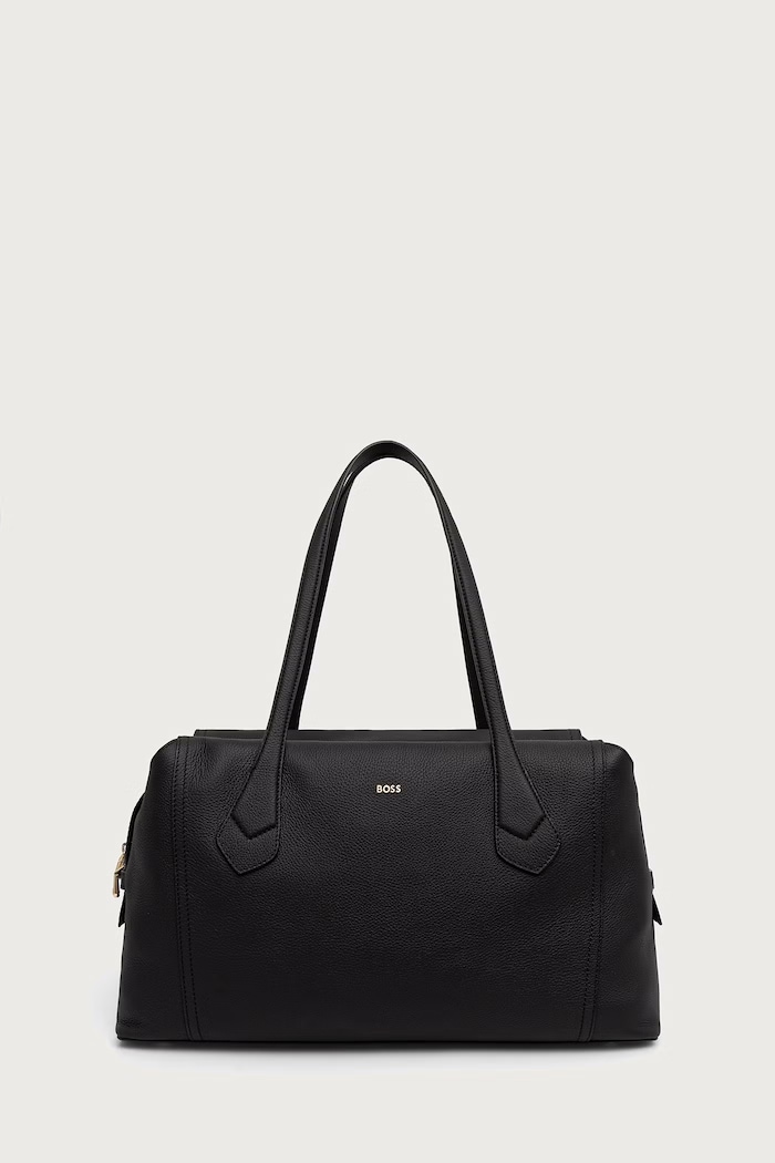BOSS сумка-шоппер для женщин кожаная Lenah Big Duffle Bag чёрный 50567617