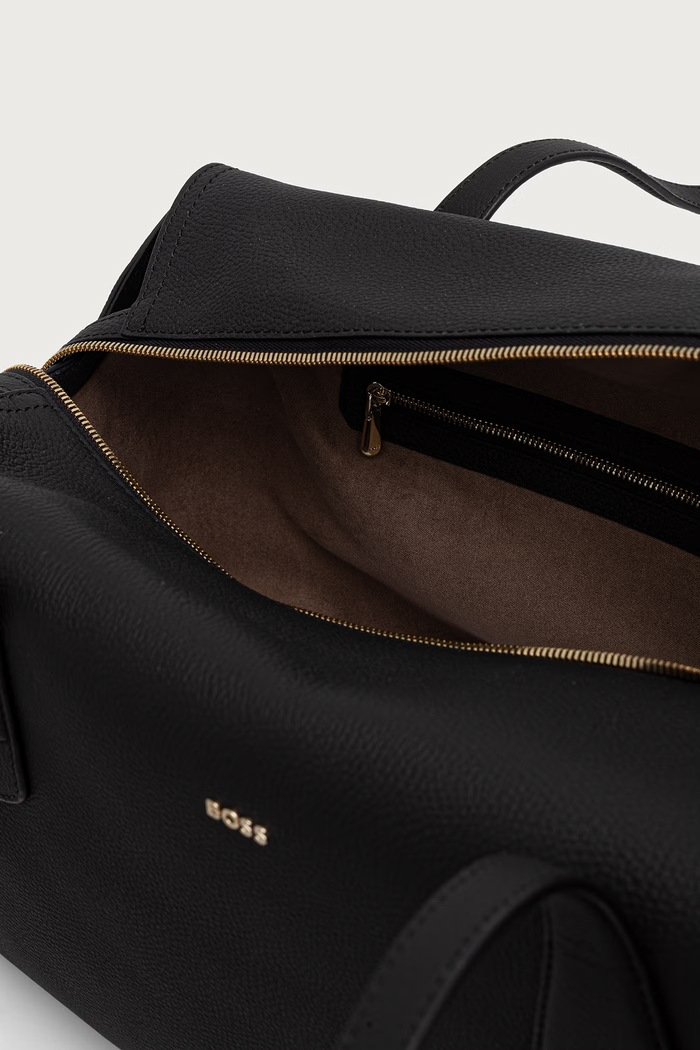 BOSS сумка-шоппер для женщин кожаная Lenah Big Duffle Bag 50567617 чёрный