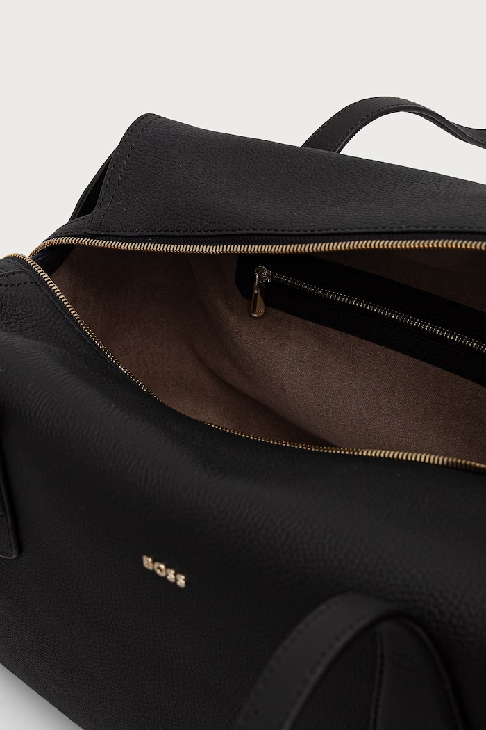 BOSS сумка-шоппер для женщин кожаная Lenah Big Duffle Bag 50567617 чёрный
