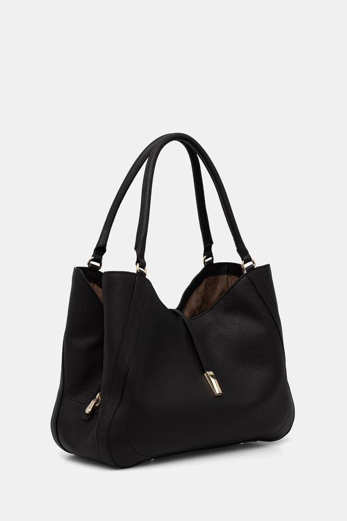BOSS torebka damska skórzana REAH MEDIUM TOTE 50567609 czarny AW26
