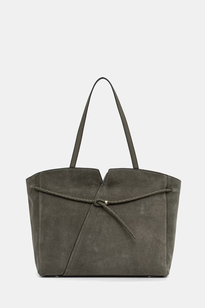 BOSS shopper γυναικεία δέρμα σουέτ BOSS REVERS TOTE S πράσινο 50567606