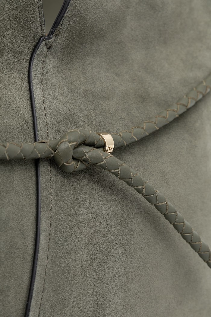 BOSS shopper γυναικεία δέρμα σουέτ BOSS REVERS TOTE S πράσινο 50567606