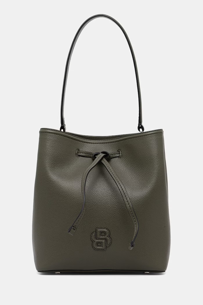 BOSS kabelka dámska z imitácie kože Anett Drawstring zelená 50567602