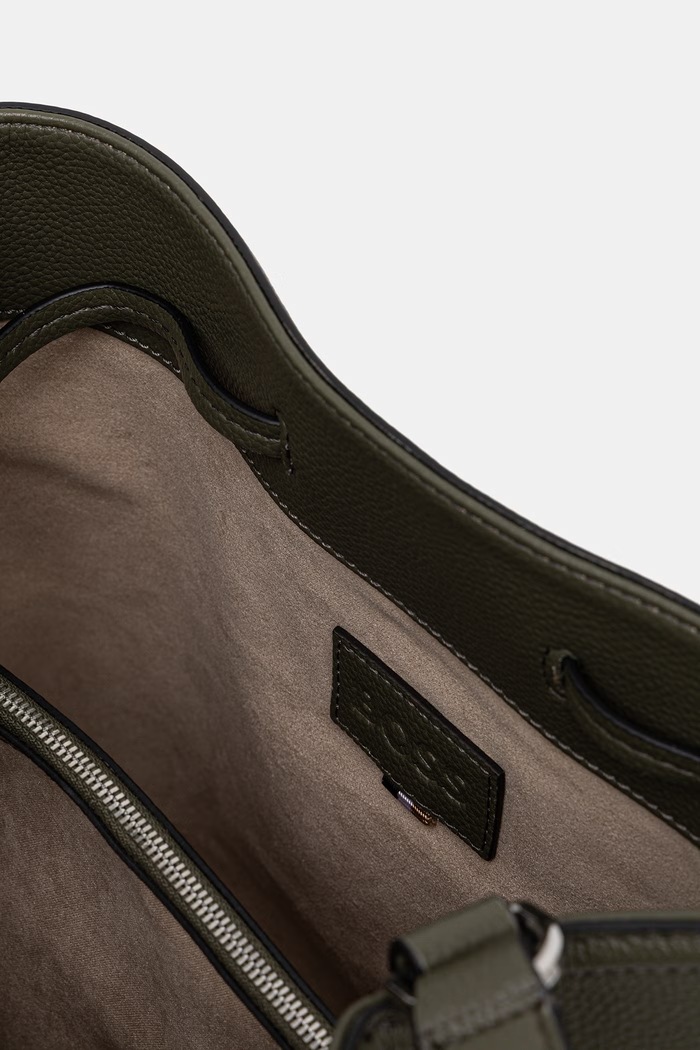 BOSS kabelka dámska z imitácie kože Anett Drawstring 50567602 zelená