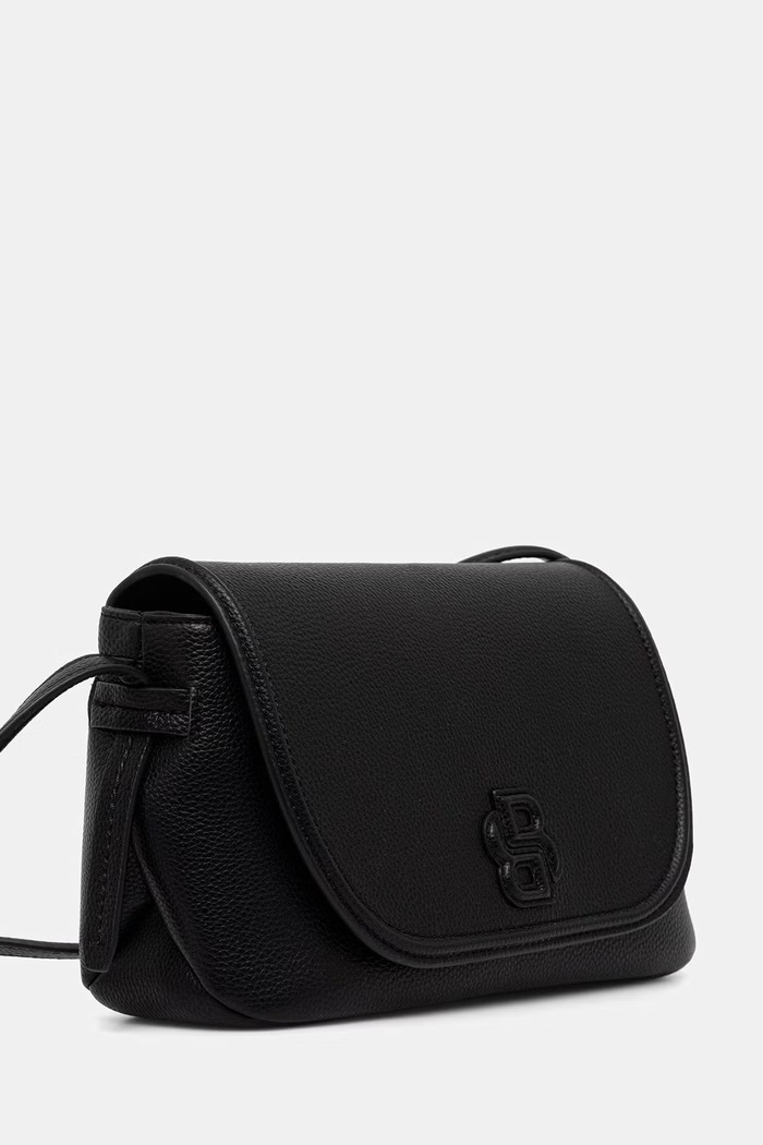 BOSS crossbody torba za žene od imitacije kože Anett Flap Crossbody 50567599 crna AW26