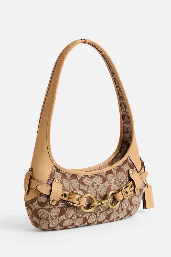 Akcesoria Coach torebka hobo damska Belted Ergo Shoulder Bag 26 CEN87 brązowy