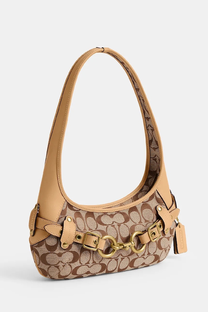 Akcesoria Coach torebka hobo damska Belted Ergo Shoulder Bag 26 CEN87 brązowy