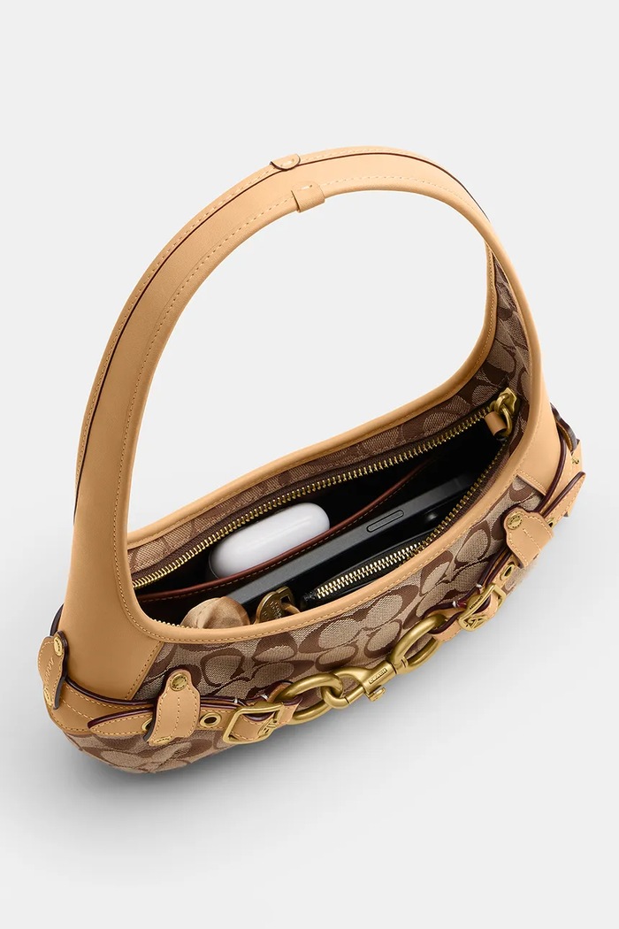 Coach torebka hobo damska Belted Ergo Shoulder Bag 26 brązowy CEN87