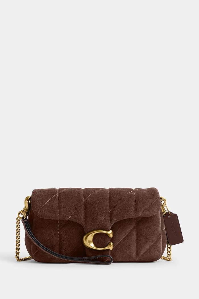 Coach torebka crossbody damska skórzana Tabby Chain Crossbody 19 brązowy CCD85