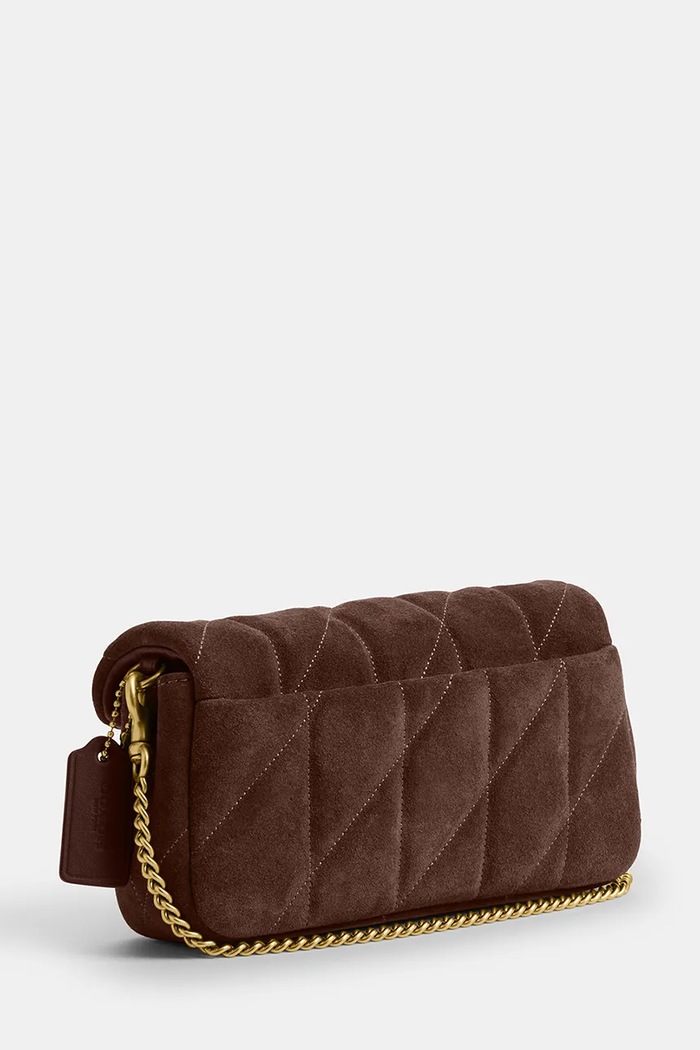 Akcesoria Coach torebka crossbody damska skórzana Tabby Chain Crossbody 19 CCD85 brązowy