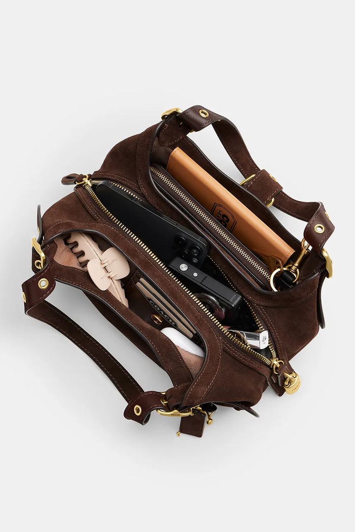 Coach torebka damska skórzana Small Drifter Bag brązowy CFM44