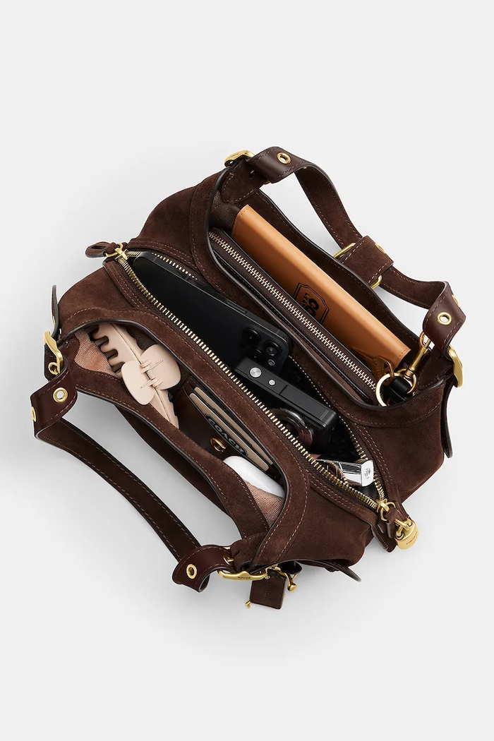 Coach torebka damska skórzana Small Drifter Bag brązowy CFM44