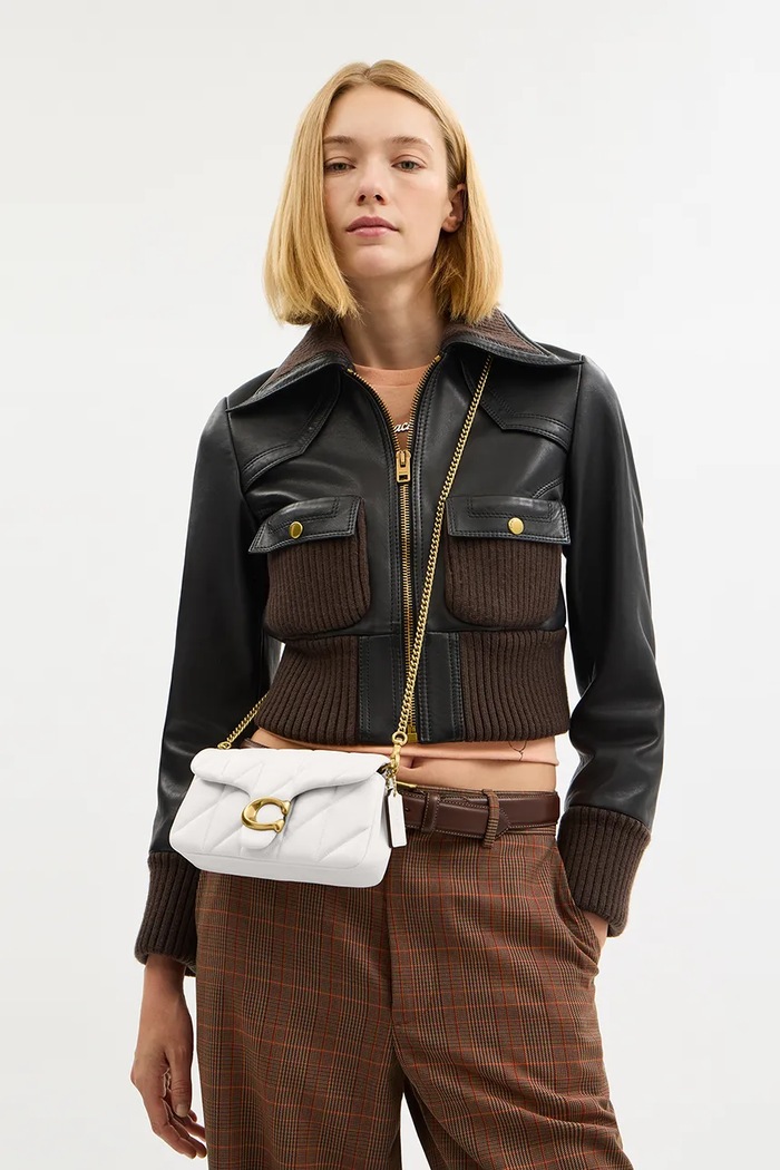 Coach torebka crossbody damska skórzana Quilted Tabby Chain Crossbody 19 CBH23