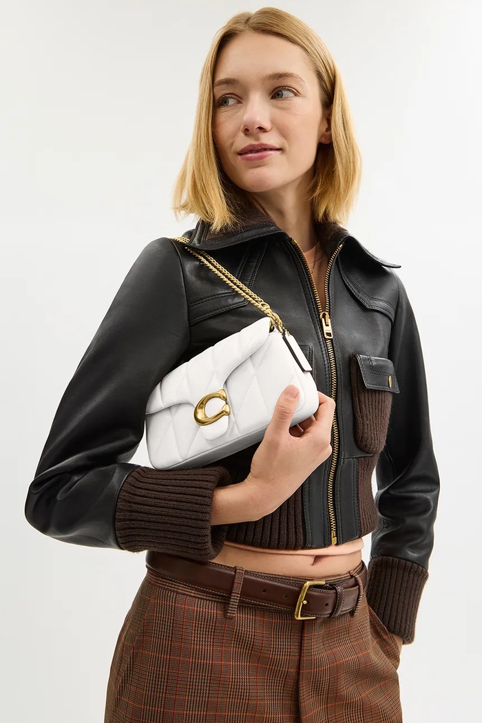Coach torebka crossbody damska skórzana Quilted Tabby Chain Crossbody 19 CBH23