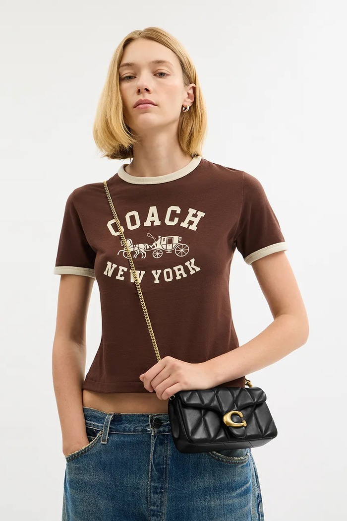 Coach torebka crossbody damska skórzana Quilted Tabby Chain Crossbody 19 CBH23