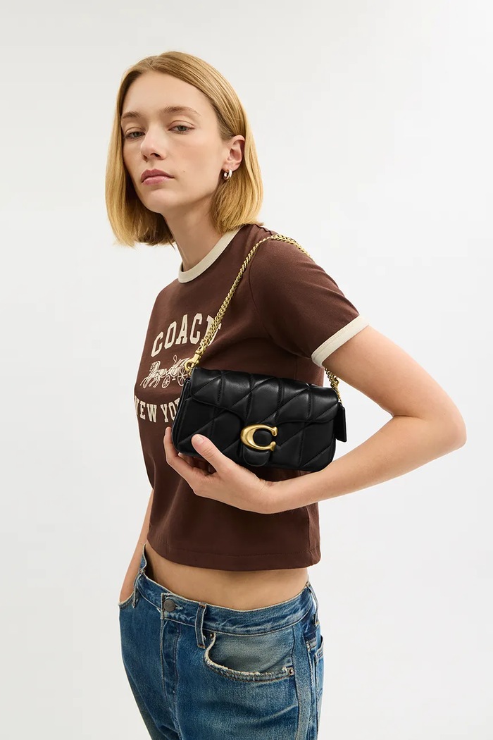 Coach torebka crossbody damska skórzana Quilted Tabby Chain Crossbody 19 CBH23
