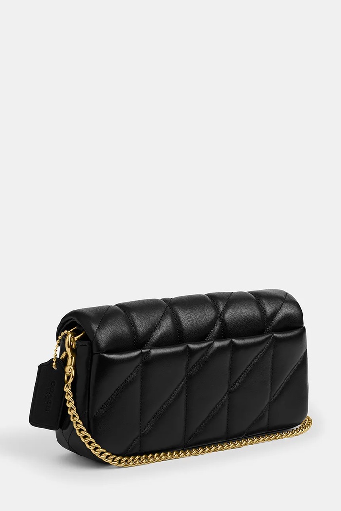 Akcesoria Coach torebka crossbody damska skórzana Quilted Tabby Chain Crossbody 19 CBH23 czarny