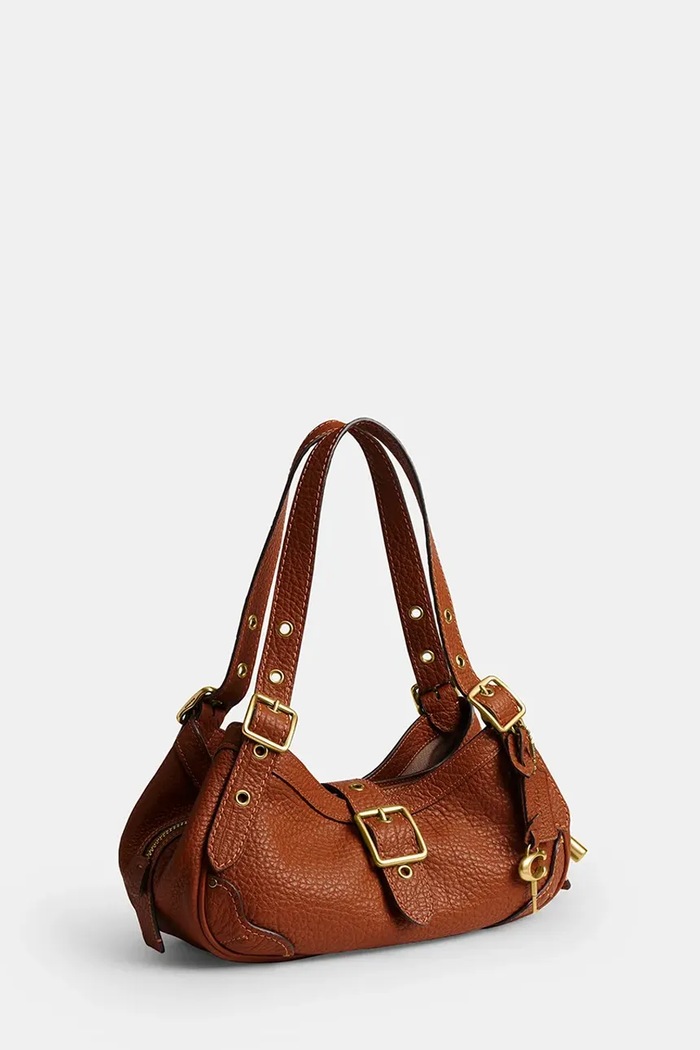 Akcesoria Coach torebka damska skórzana Small Drifter Bag CFM45 pomarańczowy
