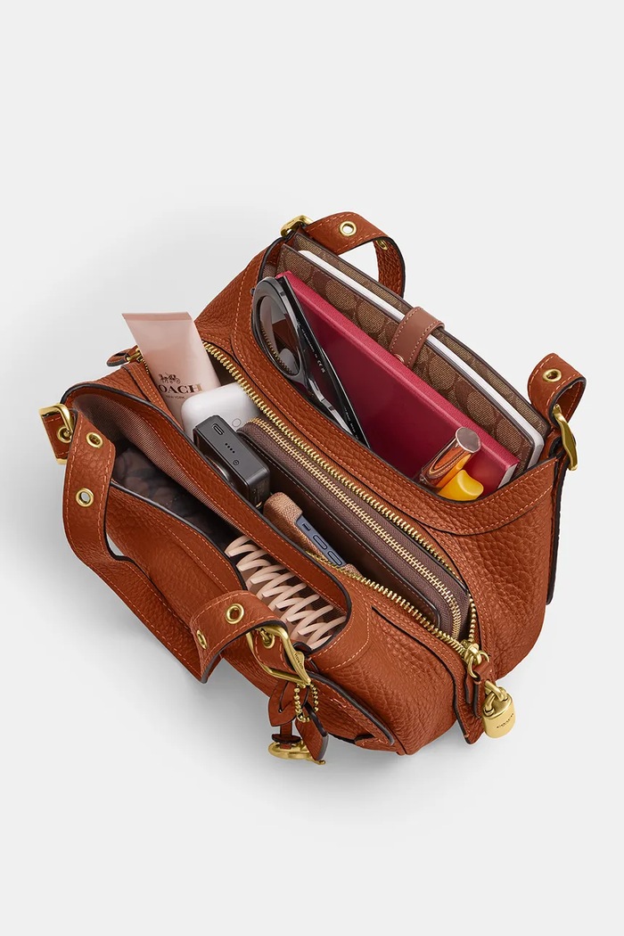 Coach torebka damska skórzana Small Drifter Bag pomarańczowy CFM45
