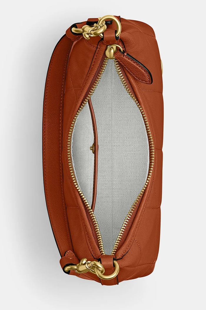 Coach torebka crossbody damska skórzana Soft Quilted Juliet Shoulder Bag 25 CDZ65 brązowy
