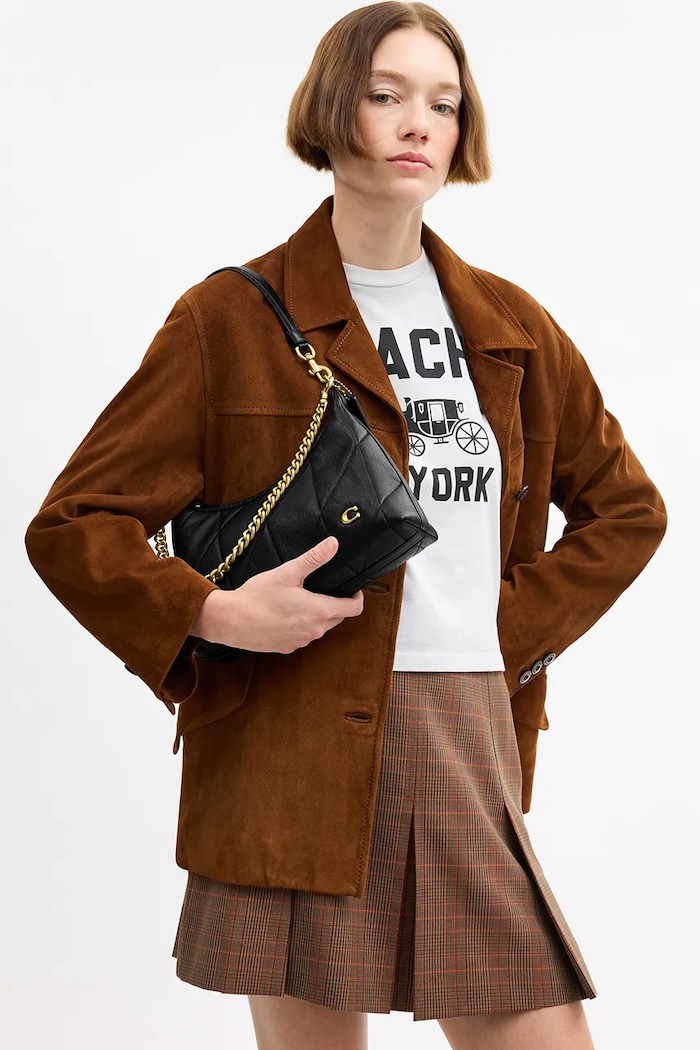 Coach crossbody kabelka dámská kožená Soft Quilted Juliet Shoulder Bag 25 CDZ65