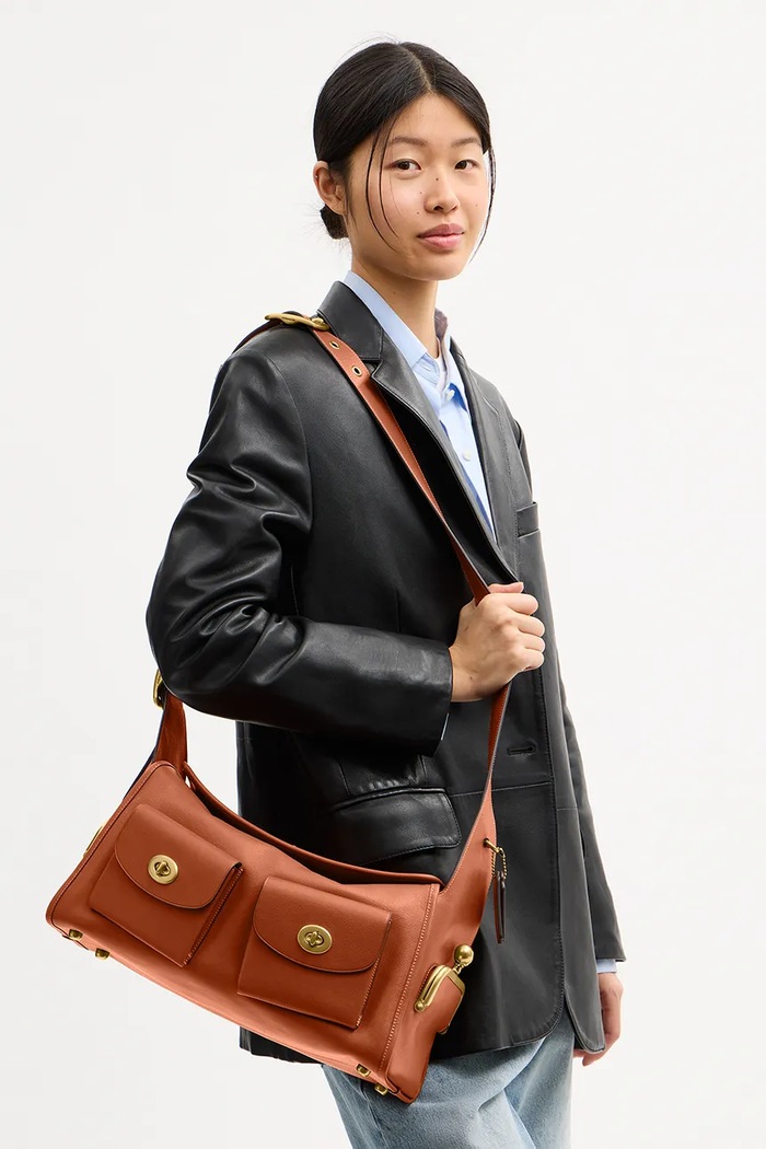 Coach torebka hobo damska skórzana Turnlock Haversack Bag CDZ12
