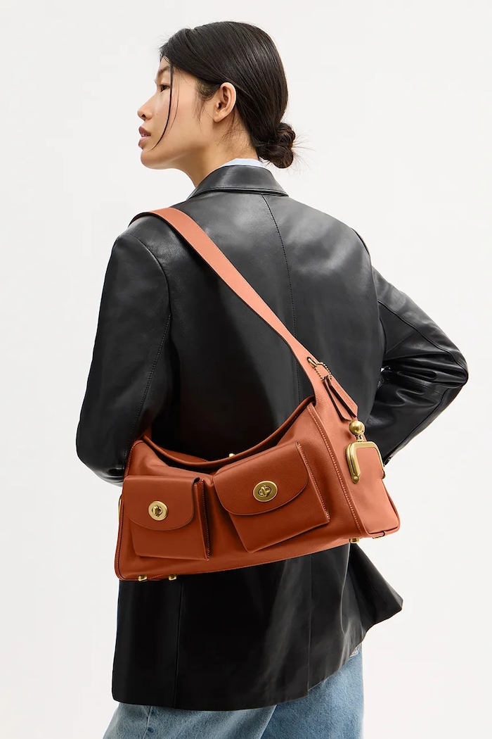Coach torebka hobo damska skórzana Turnlock Haversack Bag CDZ12