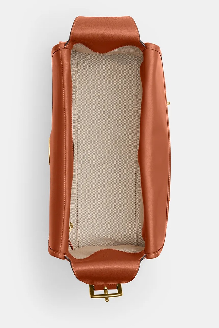 Coach torebka hobo damska skórzana Turnlock Haversack Bag CDZ12 brązowy