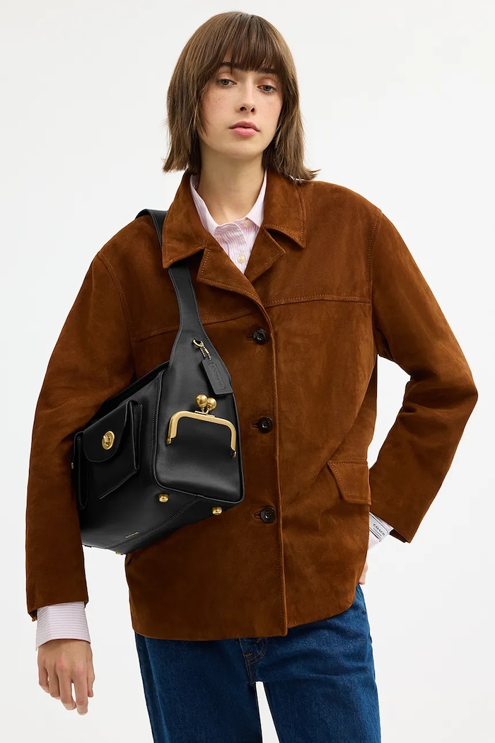 Coach torebka hobo damska skórzana Turnlock Haversack Bag CDZ12