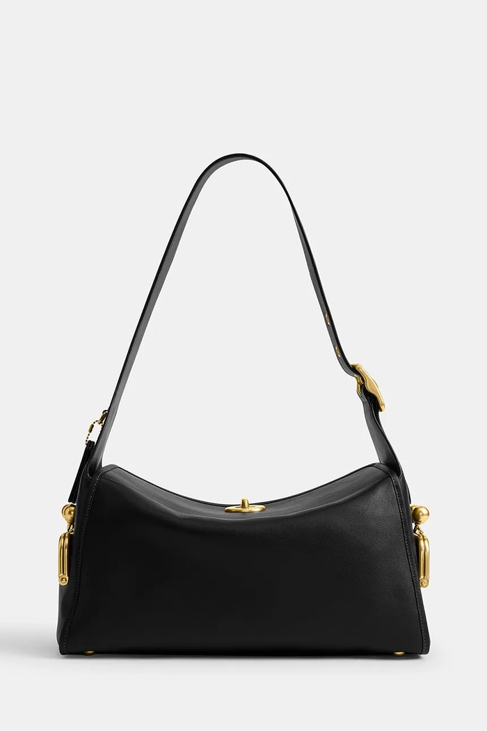 Coach torebka hobo damska skórzana Turnlock Haversack Bag CDZ12 czarny AW26