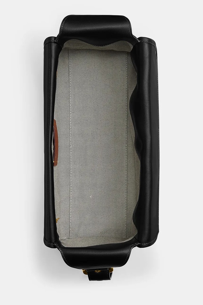 Coach torebka hobo damska skórzana Turnlock Haversack Bag CDZ12 czarny