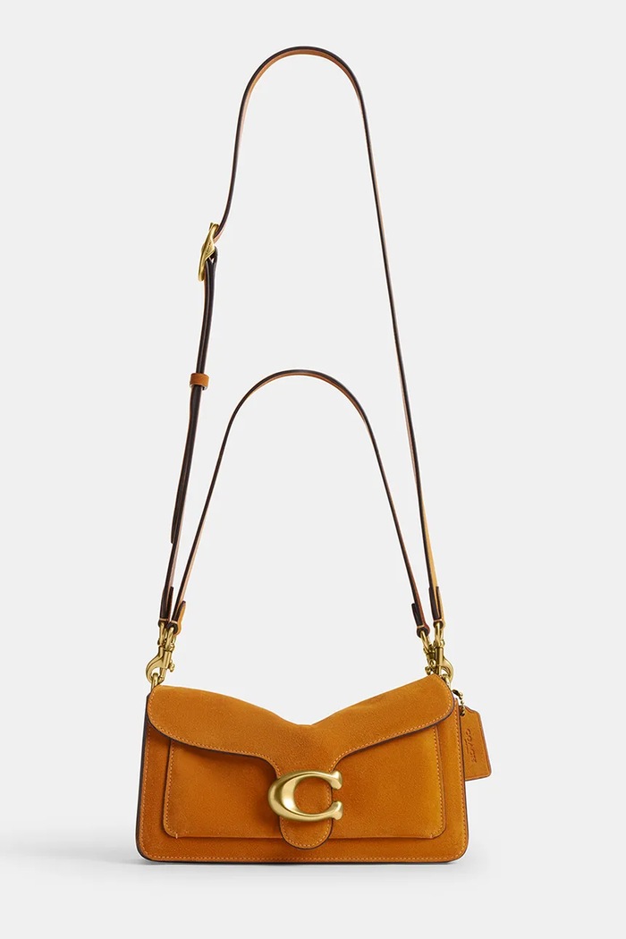 Coach crossbody kabelka dámska semišová Suade Tabby Shoulder Bag 26 CEN52 oranžová AW26