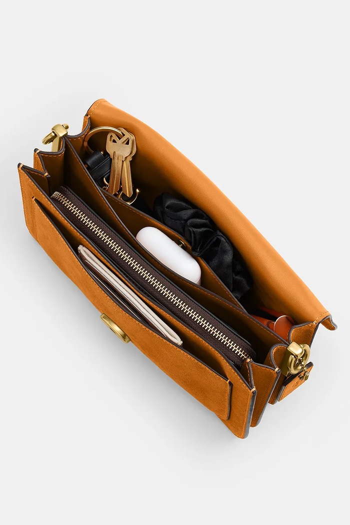 Coach crossbody kabelka dámska semišová Suade Tabby Shoulder Bag 26 CEN52 oranžová
