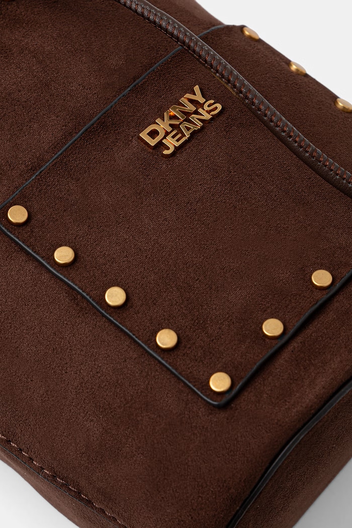 DKNY σάκος γυναικείος από απομίμηση σουέτ PAYTON καφέ R62JMR48