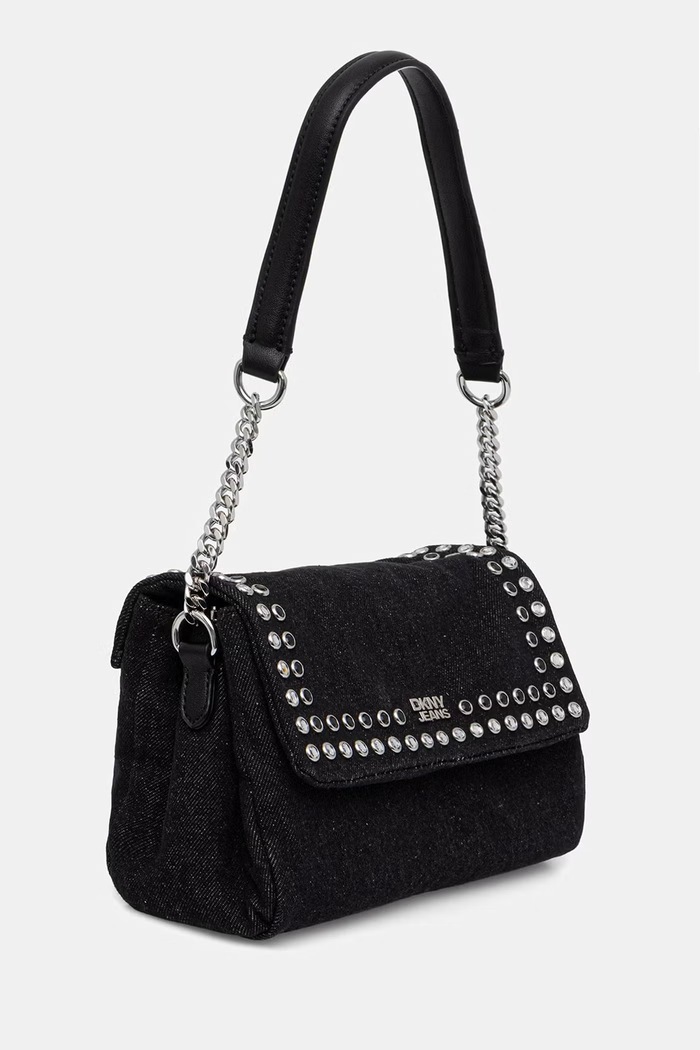 DKNY geantă pentru femei din denim MILLA R62EDR45 negru AW26