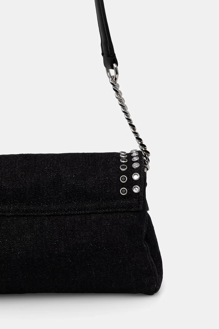 Accesorii DKNY geantă pentru femei din denim MILLA R62EDR45 negru