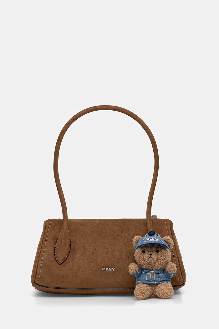 DKNY torebka damska z imitacji zamszu beżowy R62DMQ90