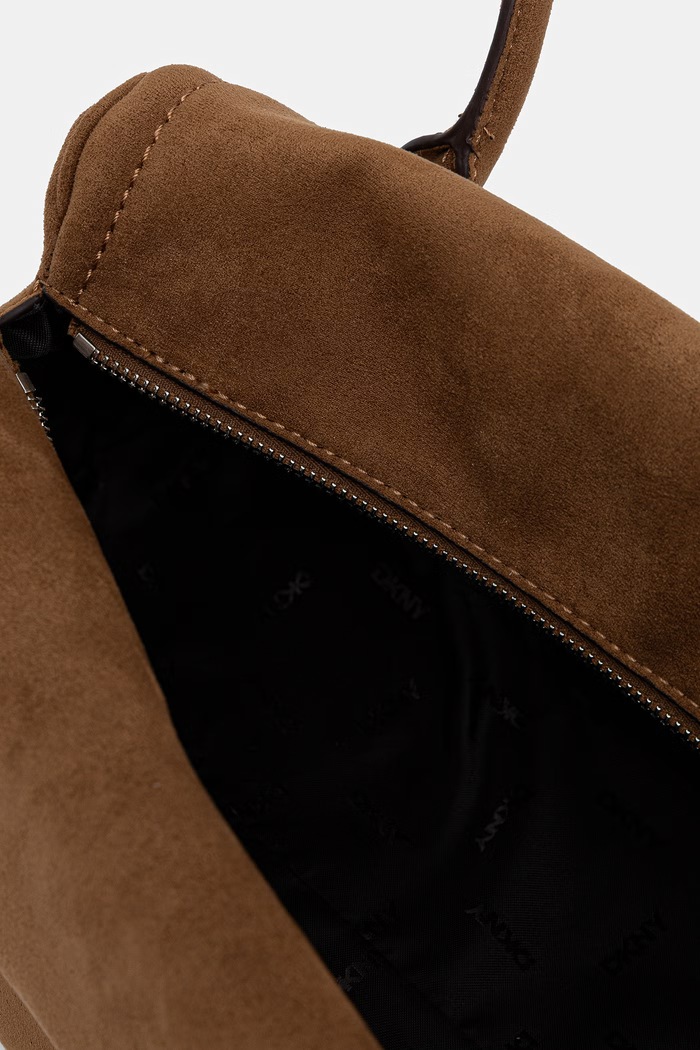 DKNY torebka damska z imitacji zamszu R62DMQ90 beżowy
