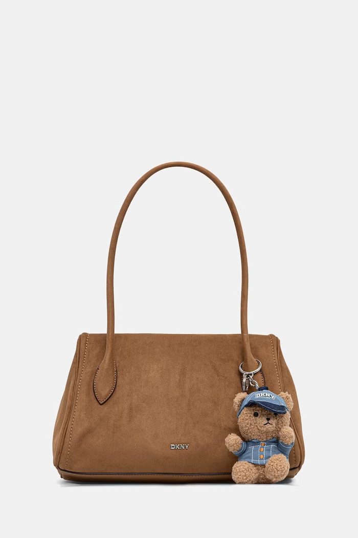 DKNY torebka damska z imitacji zamszu AMELIE beżowy R62DMQ89