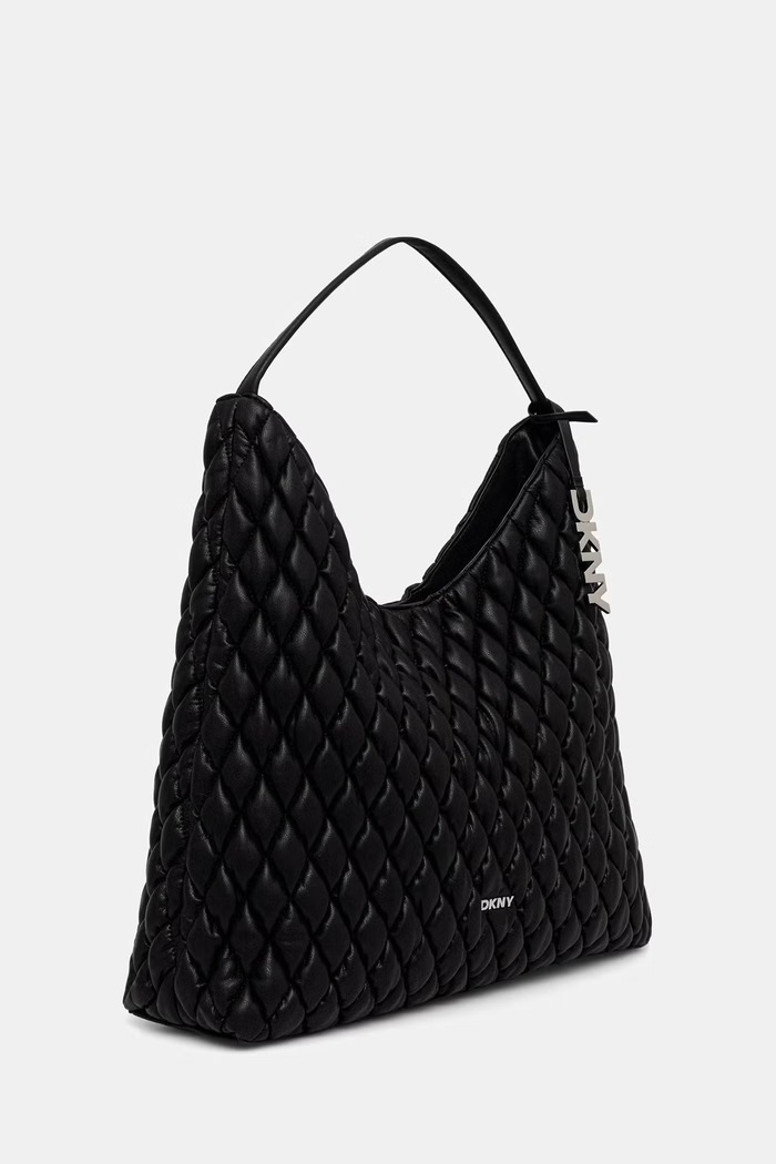 DKNY torebka hobo damska z imitacji skóry PAULA R62AZO07 czarny AW26