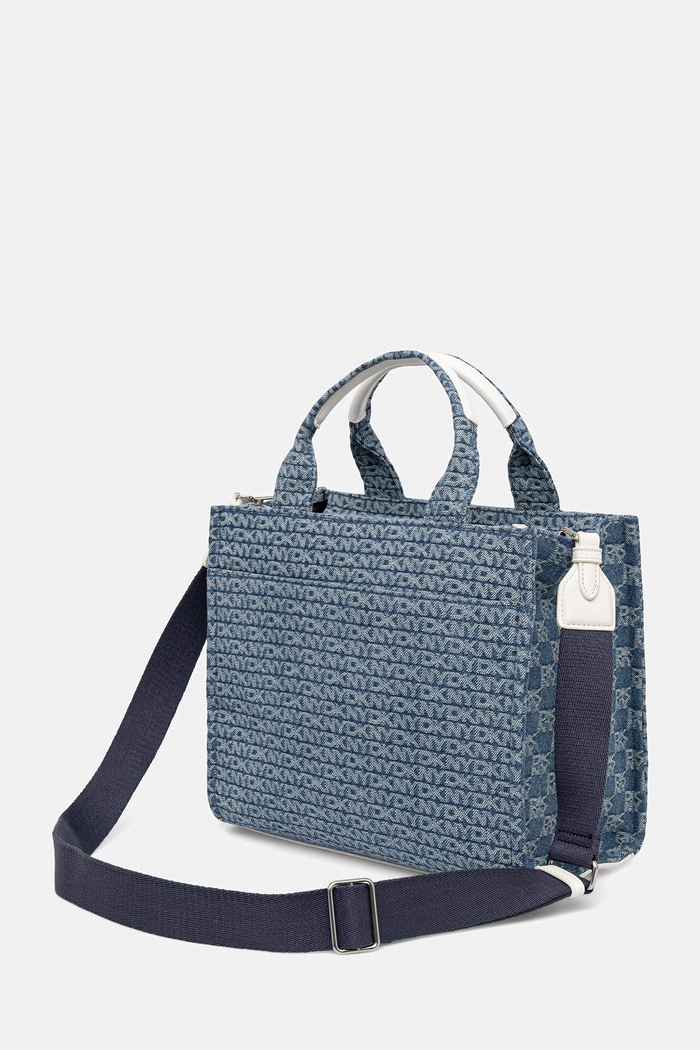 Akcesoria DKNY torebka shopper damska jeansowa R62ADR57 niebieski