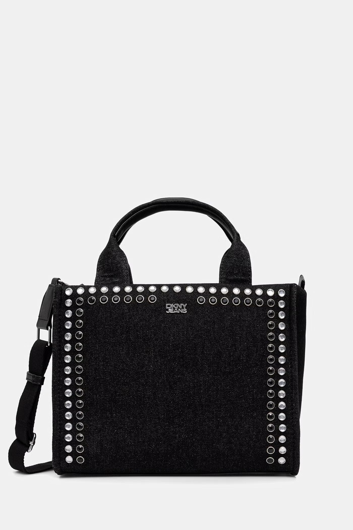 DKNY torebka tote damska jeansowa czarny R62ADR46