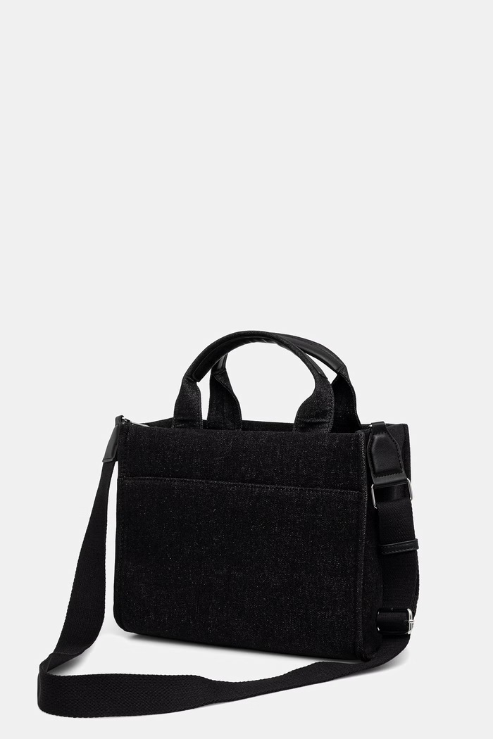 Akcesoria DKNY torebka tote damska jeansowa R62ADR46 czarny