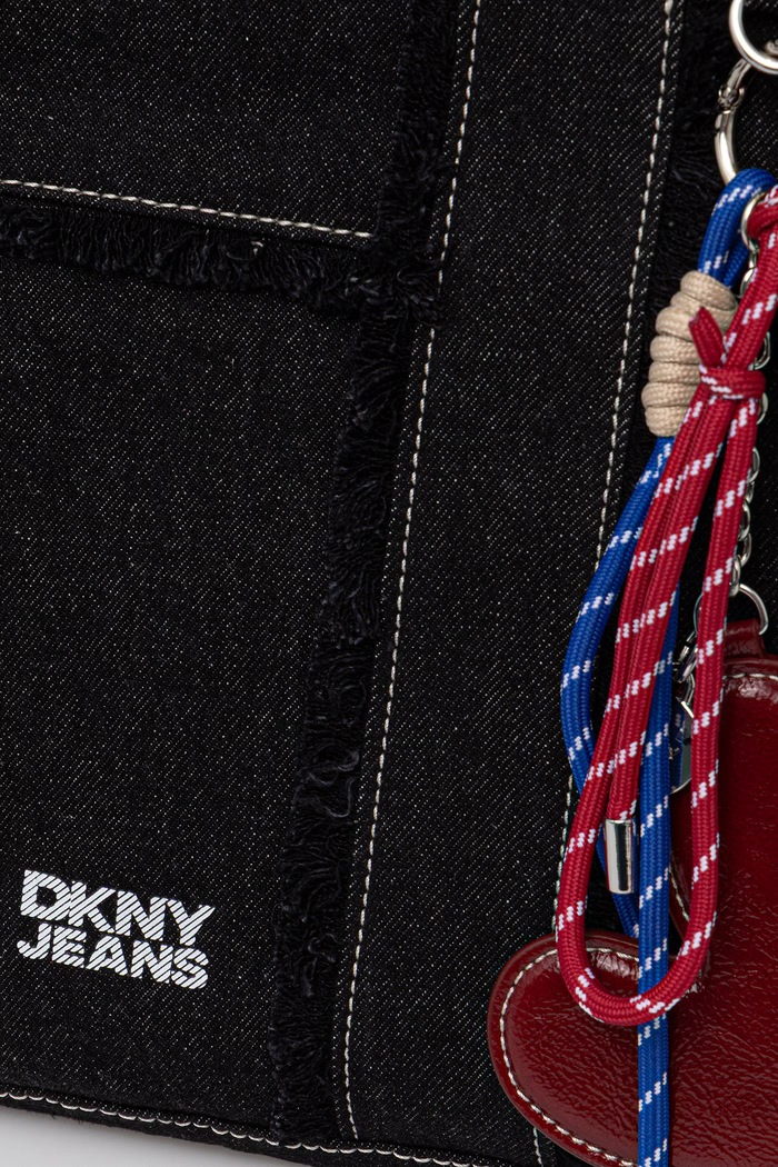 DKNY torebka shopper damska jeansowa R62ADP70 czarny