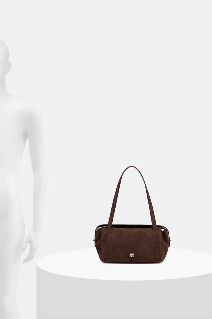 HUGO torebka bagietka damska z imitacji zamszu Meelo S_Duffle SM 50570070