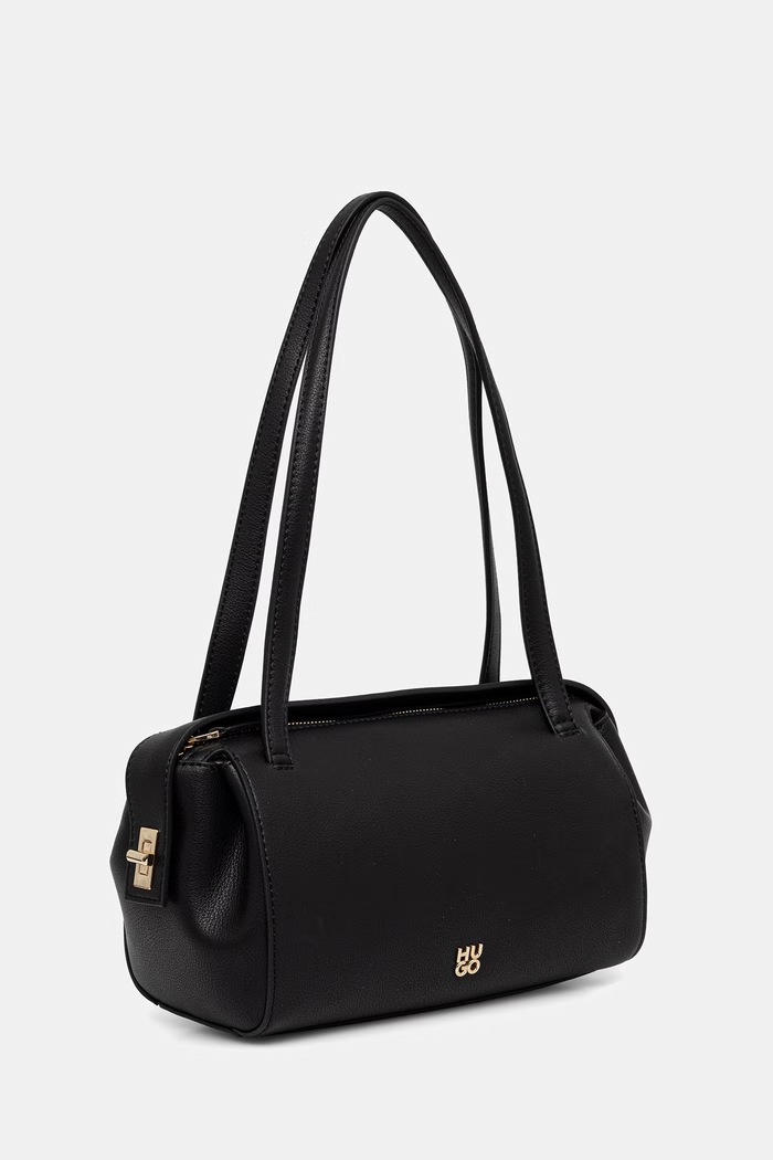 HUGO kabelka typu baguette dámska z imitácie kože Meelo_Duffle SM 50568147 čierna AW26