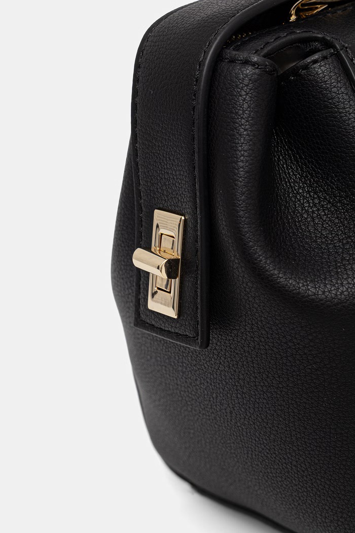 HUGO torebka bagietka damska z imitacji skóry Meelo_Duffle czarny 50568140