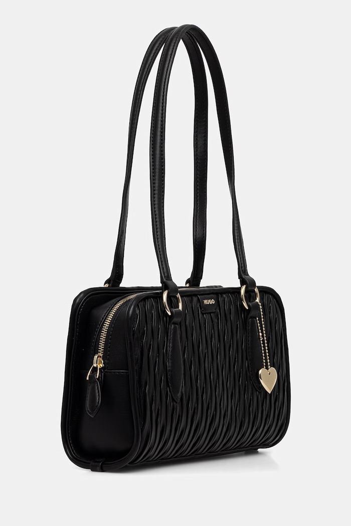 HUGO torebka tote damska z imitacji skóry Clioh M_Tote SM 50568137 czarny AW26