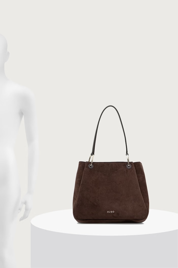 HUGO Torebka tote damska z imitacji zamszu Orin 2.0S_Small Tote 50568033